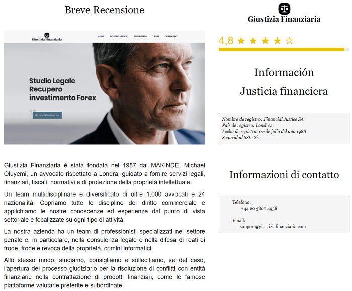 giustizia finanziaria recensione