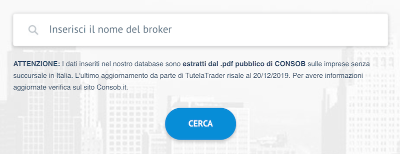 ricerca broker truffa