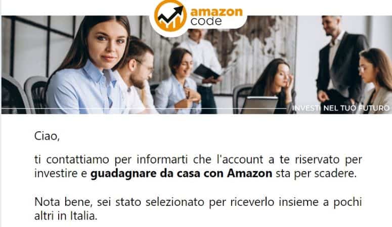 amazon code truffa