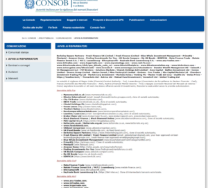 consob segnalazioni autorita vigilanza 